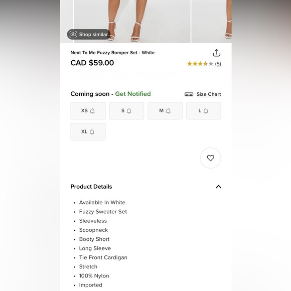 Whit Fuzzy Romper Set with Cardigan - Picture 2 of 6